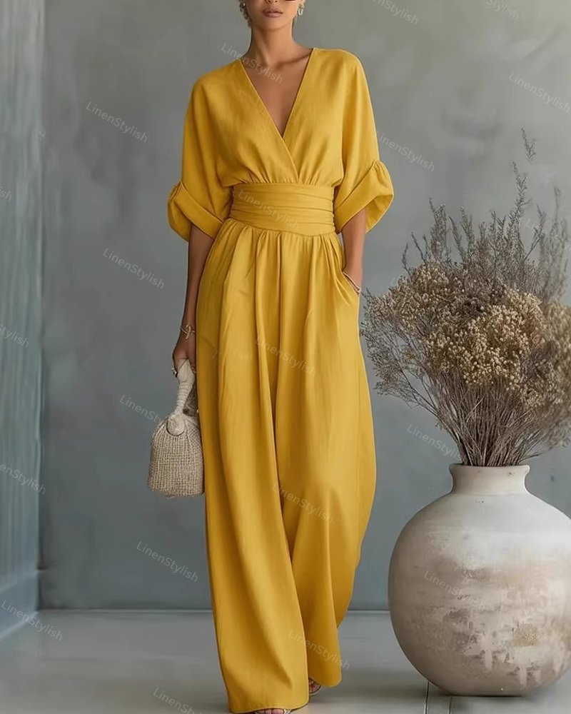 Essentiële jumpsuit met V-halsWrite a Review