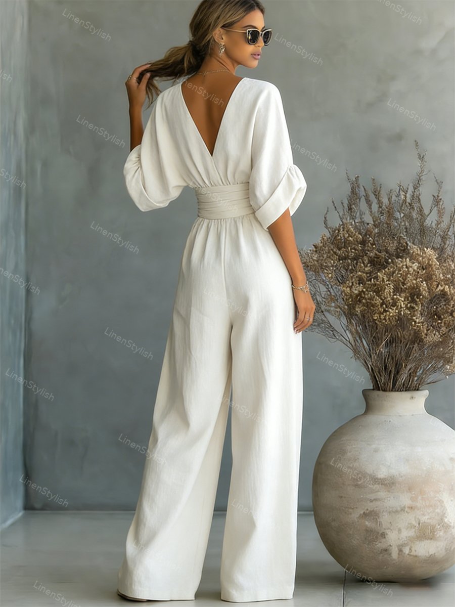 Essentiële jumpsuit met V-halsWrite a Review