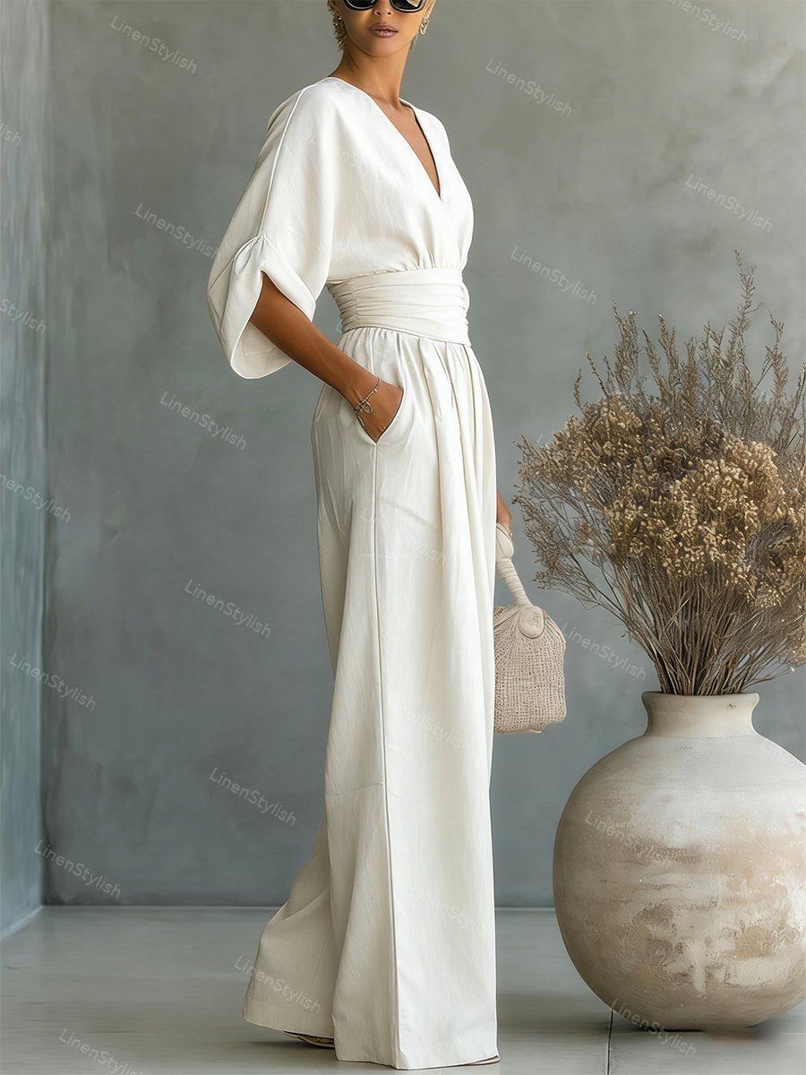 Essentiële jumpsuit met V-halsWrite a Review