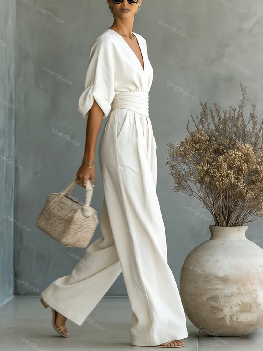 Essentiële jumpsuit met V-halsWrite a Review
