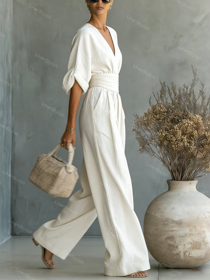 Essentiële jumpsuit met V-halsWrite a Review