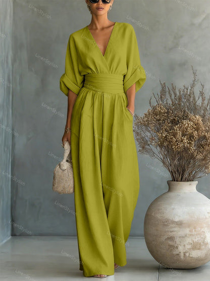 Essentiële jumpsuit met V-halsWrite a Review