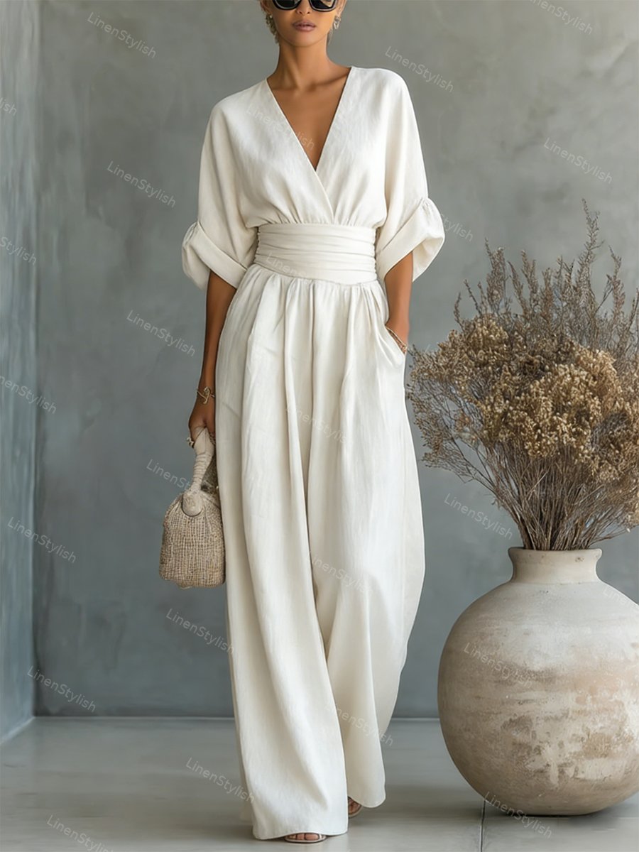 Essentiële jumpsuit met V-halsWrite a Review